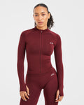 Empower Seamless Full Zip Jacket - Rouge Wine