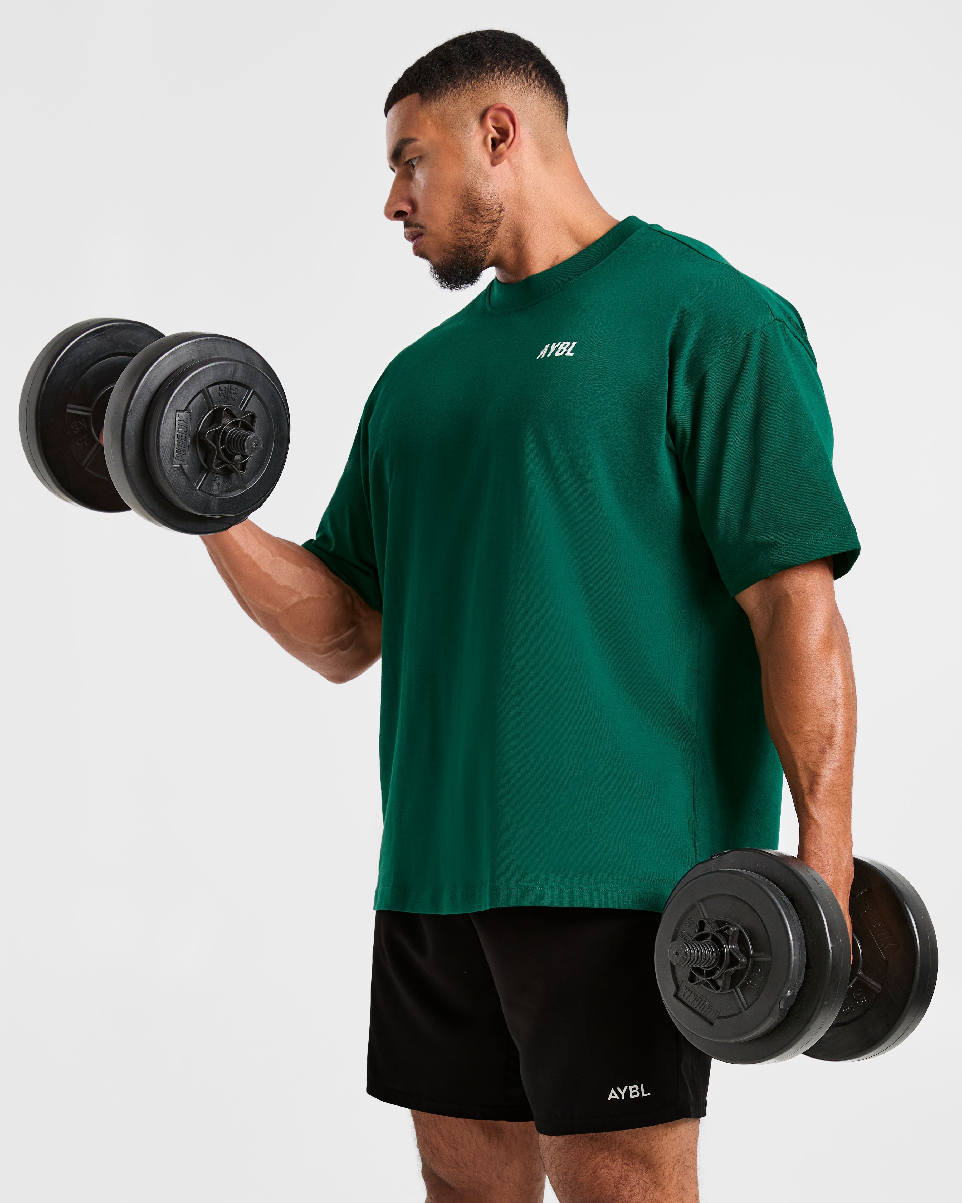 Lift Heavy Oversized T Shirt - Forest Vert