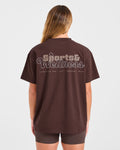 Sports Wellness Oversized T Shirt - Marron