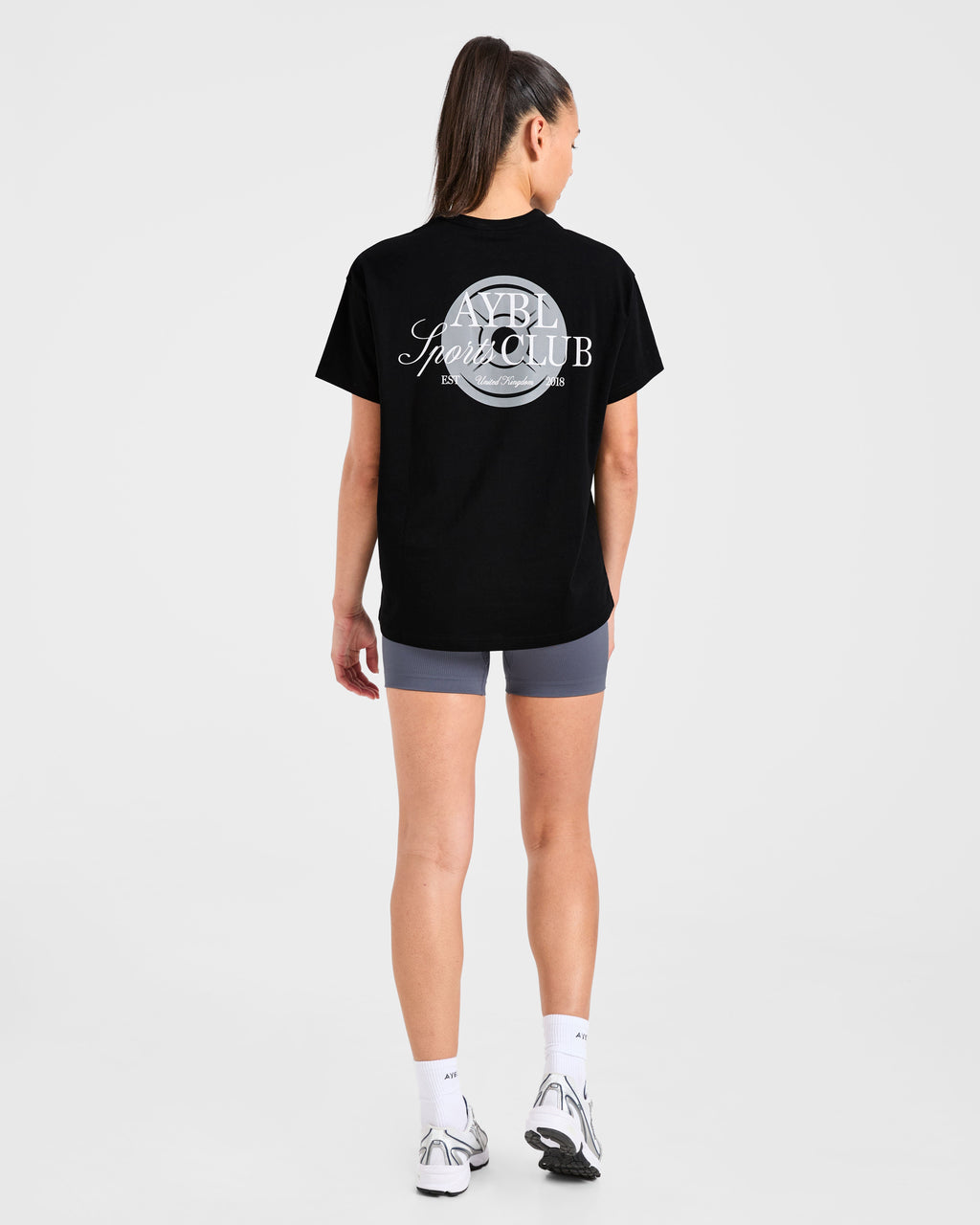 AYBL Sports Club Script Oversized T Shirt - Noir