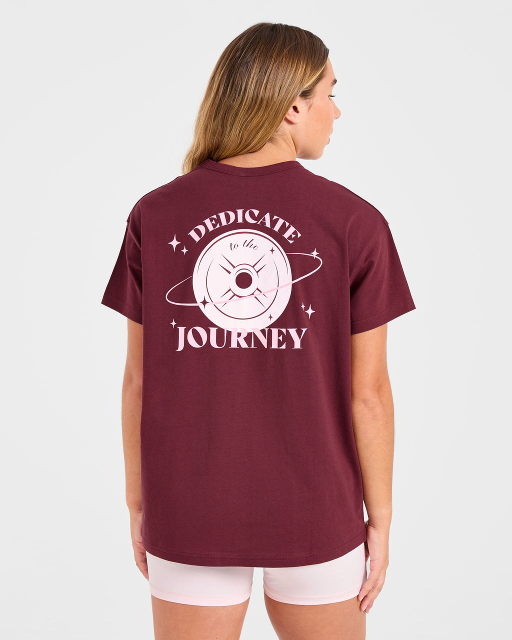 Dedicate To The Journey Oversized T Shirt - Bourgogne