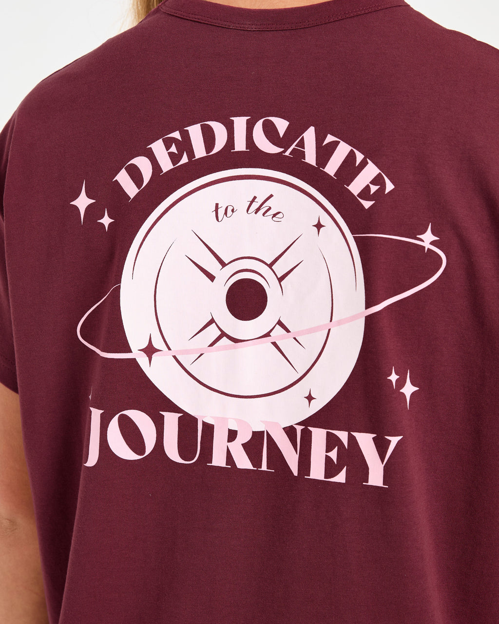 Dedicate To The Journey Oversized T Shirt - Bourgogne