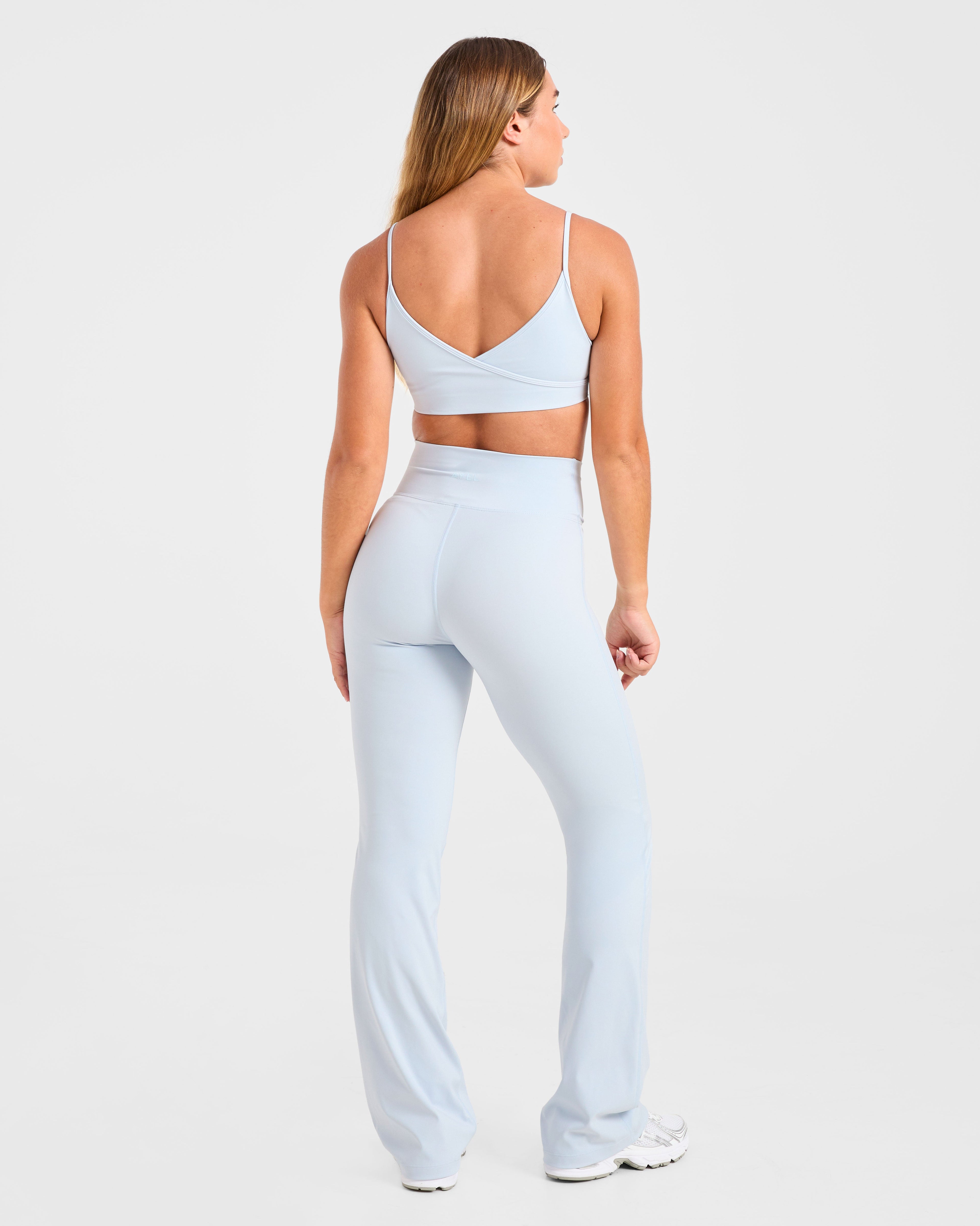 Sculpt Wrap Flared Leggings - Iced Bleu