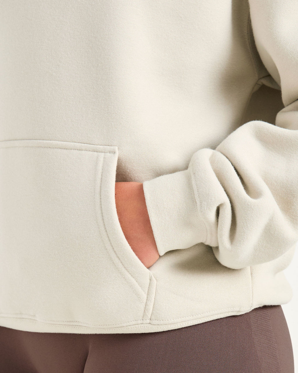 Athletics Applique Oversized Hoodie - Sand