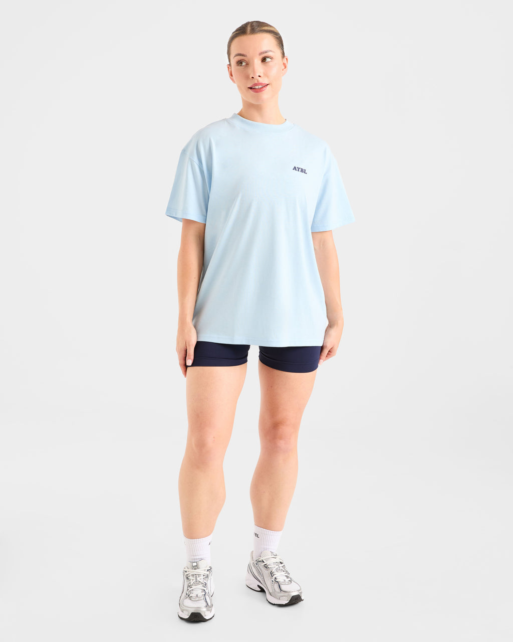 Sports Club Wavy Oversized T Shirt - Bleu/Navy