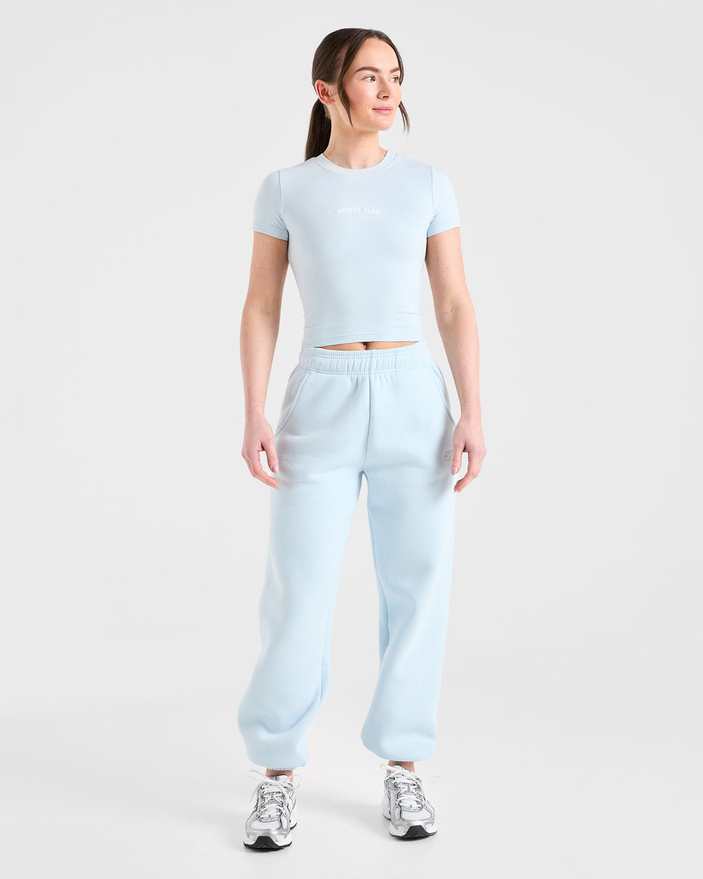 Sports Club Baby Tee - Baby Bleu
