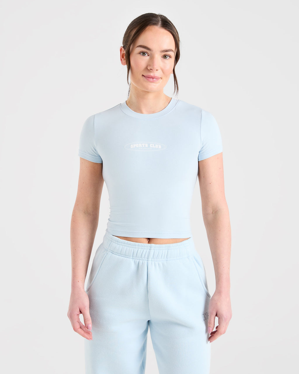 Sports Club Baby Tee - Baby Bleu