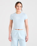 Sports Club Baby Tee - Baby Bleu