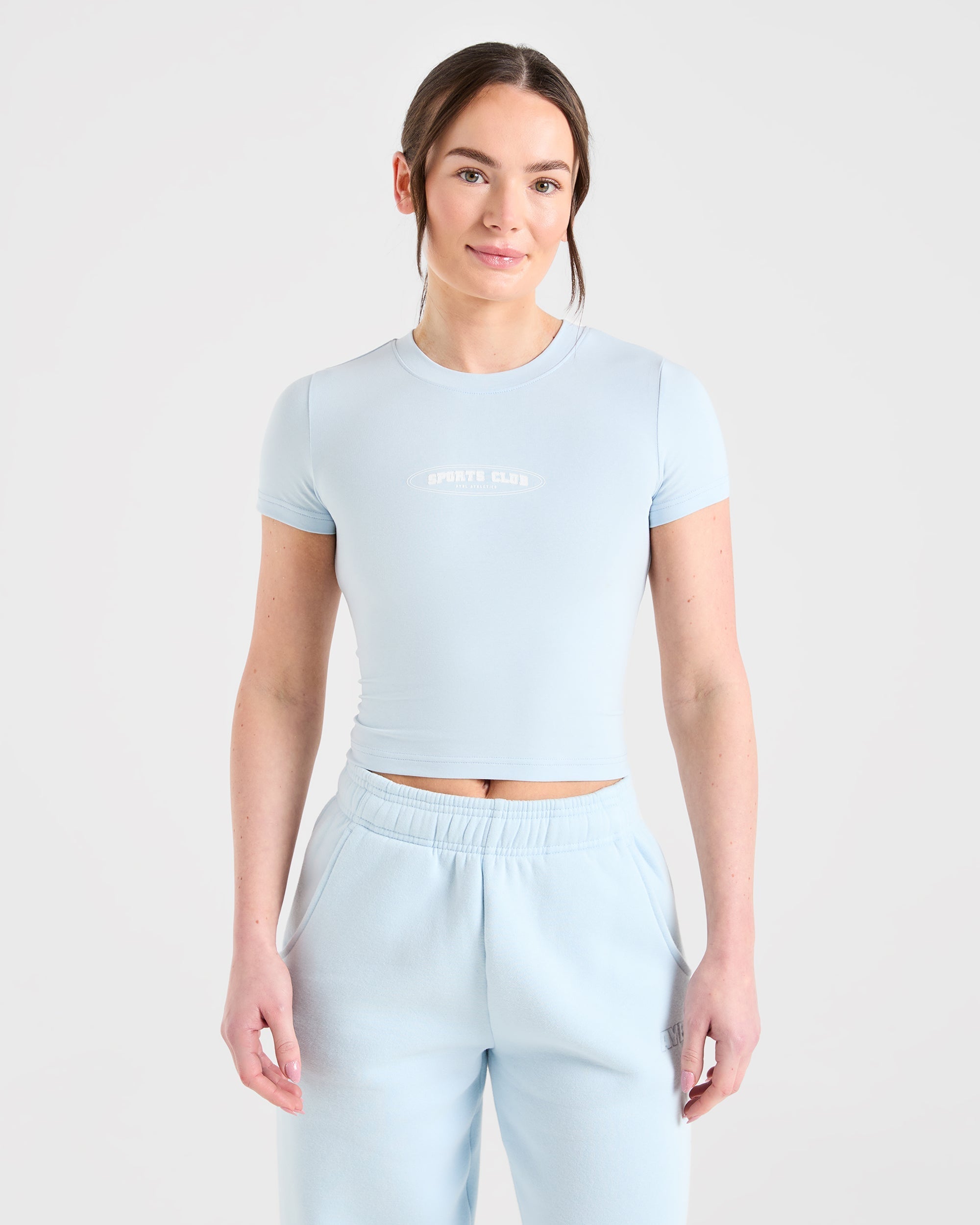 Sports Club Baby Tee - Baby Bleu