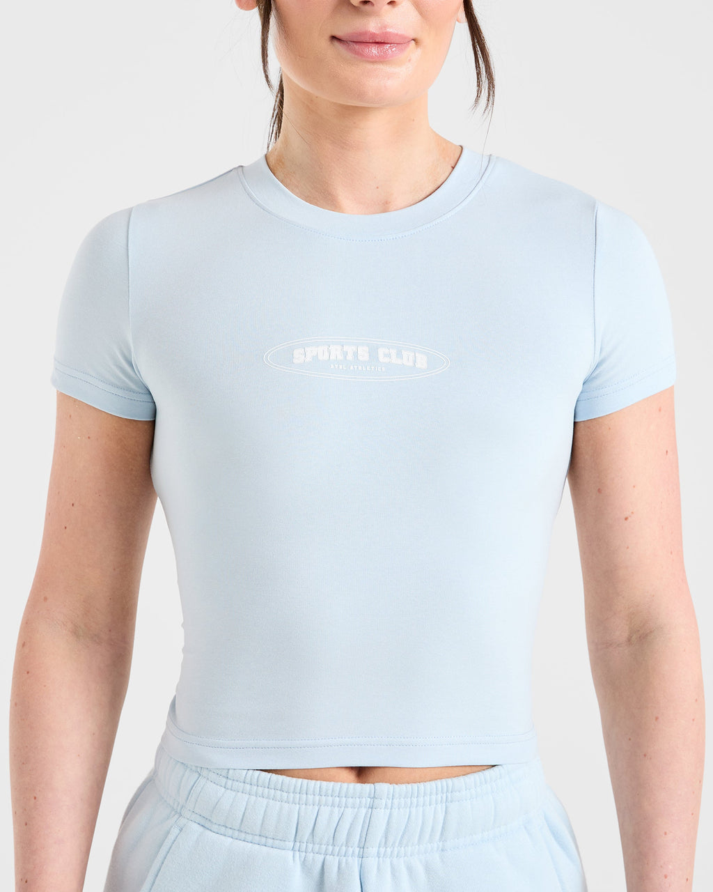 Sports Club Baby Tee - Baby Bleu