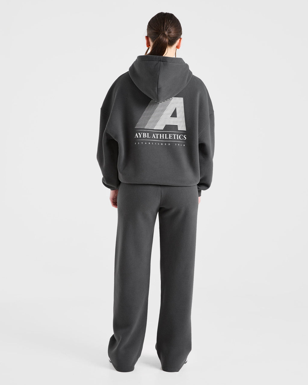 Retro Athletics Oversized Hoodie - Charcoal