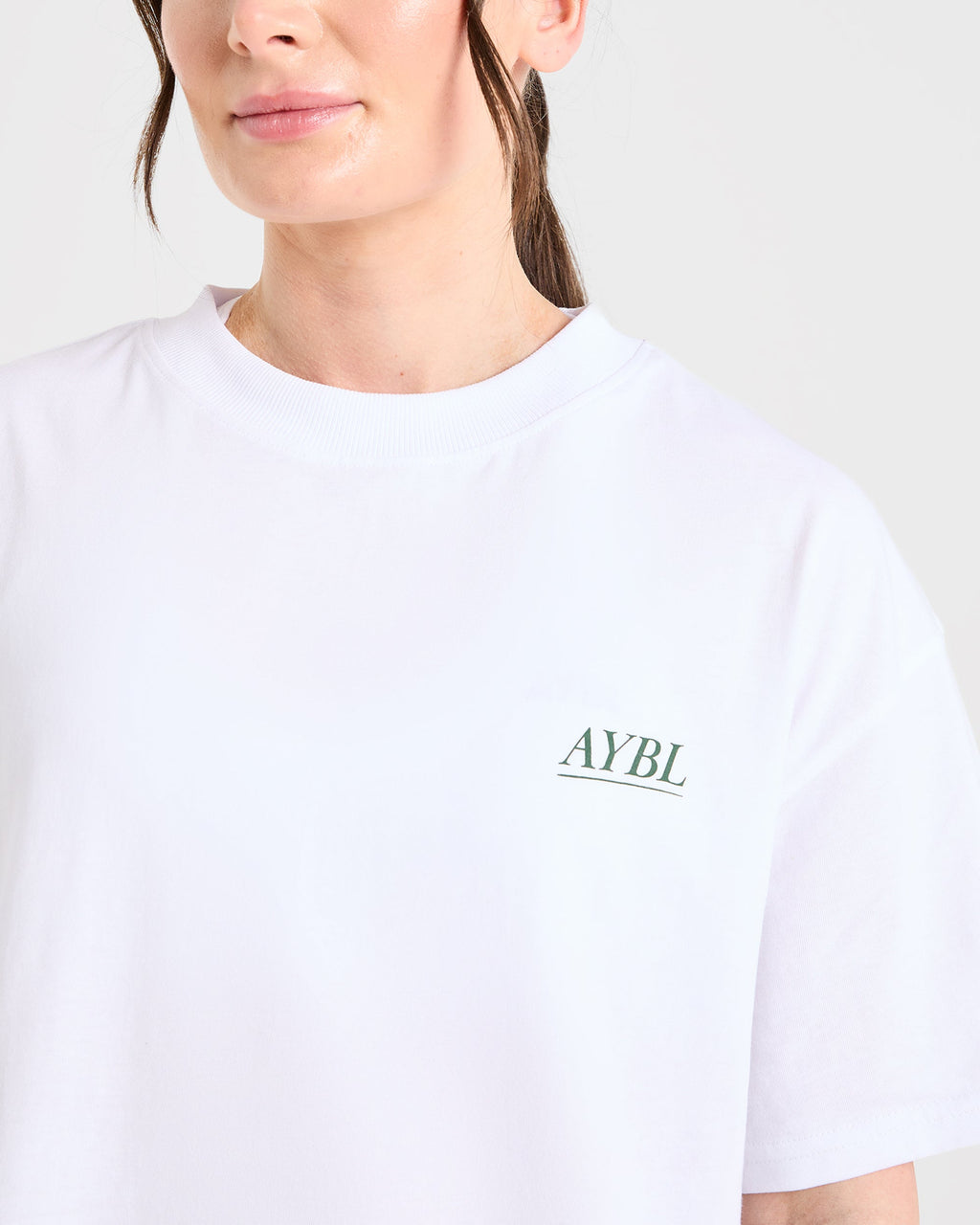 Power Lifting Illustration T Shirt - Blanc/Vert
