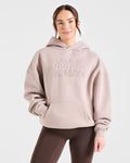 Sport Outline Oversized Hoodie - Pebble Gris