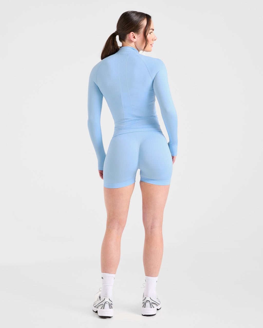 Empower Seamless Full Zip Jacket - Sky Bleu