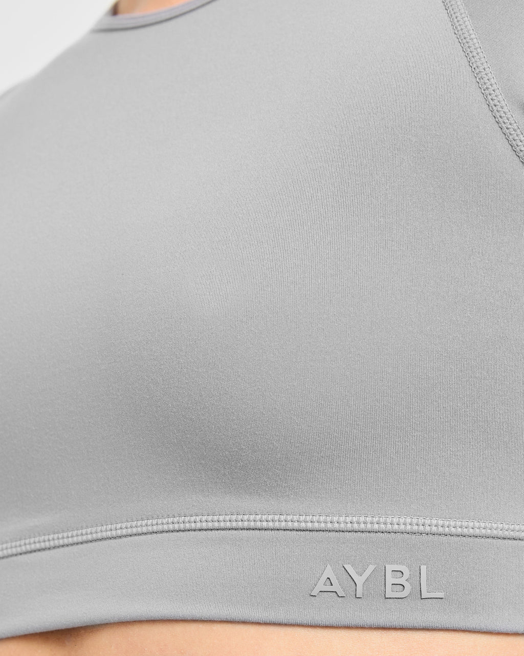 Staple Long Sleeve Crop Top - Gris