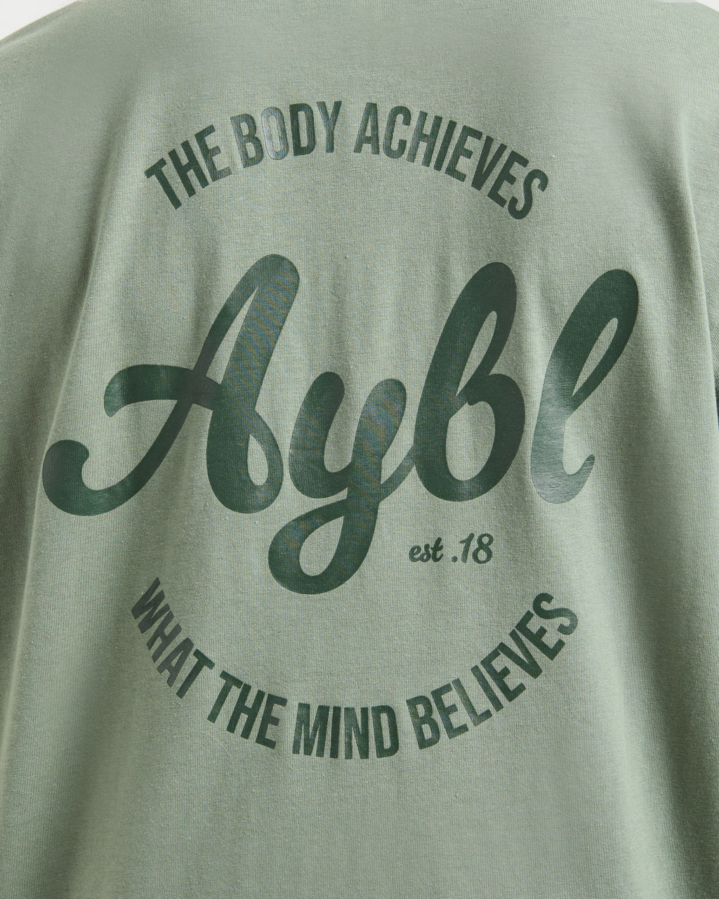 Body Achieve Mind Believe Oversized T Shirt - Vert