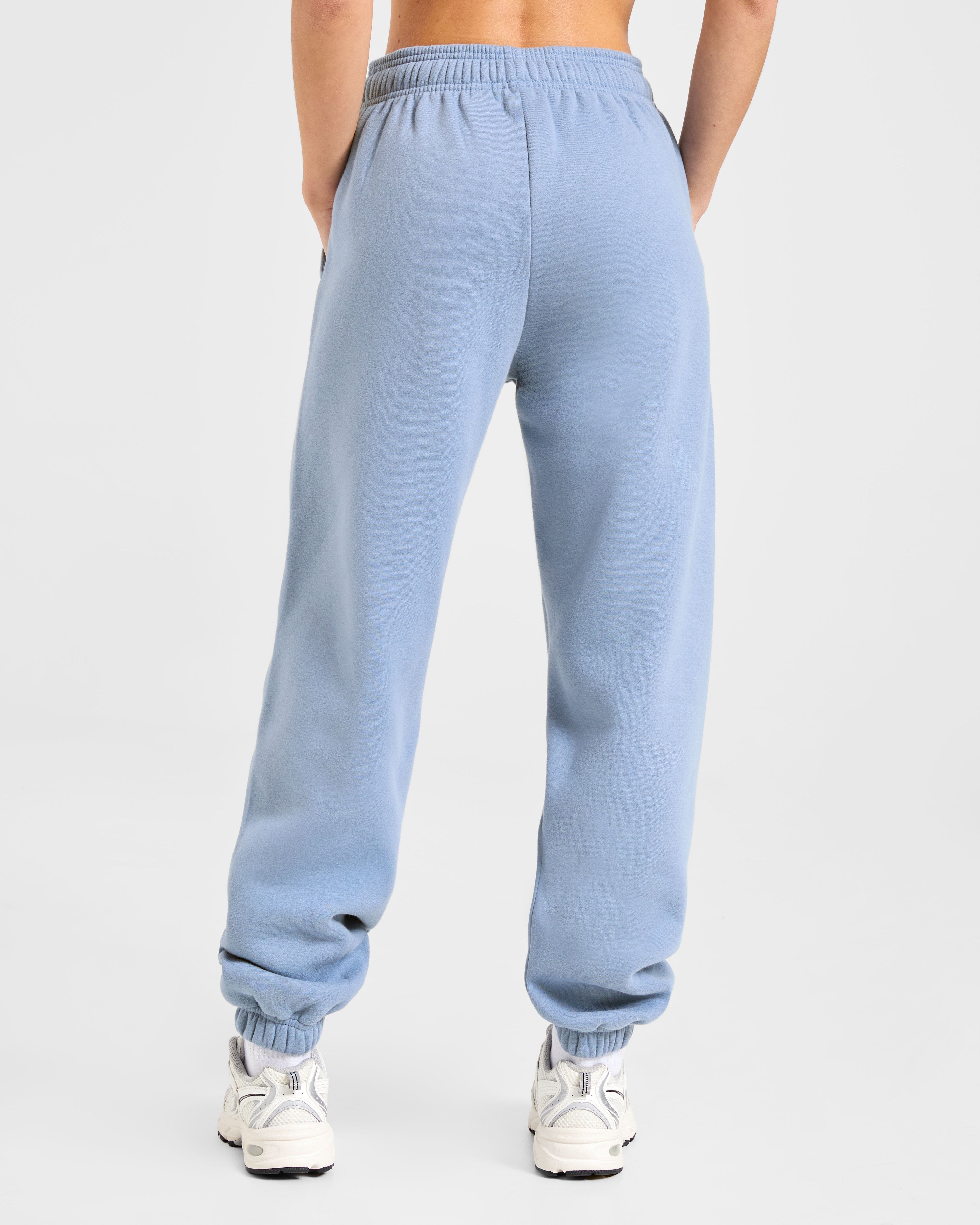 Retro Athletics Oversized Joggers - Vintage Bleu