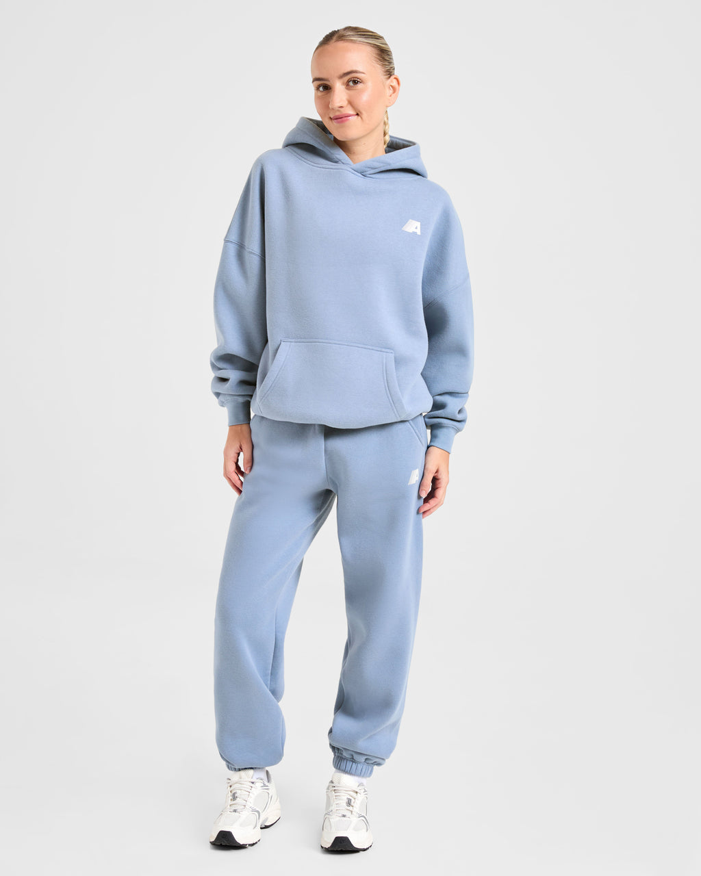Retro Athletics Oversized Joggers - Vintage Bleu