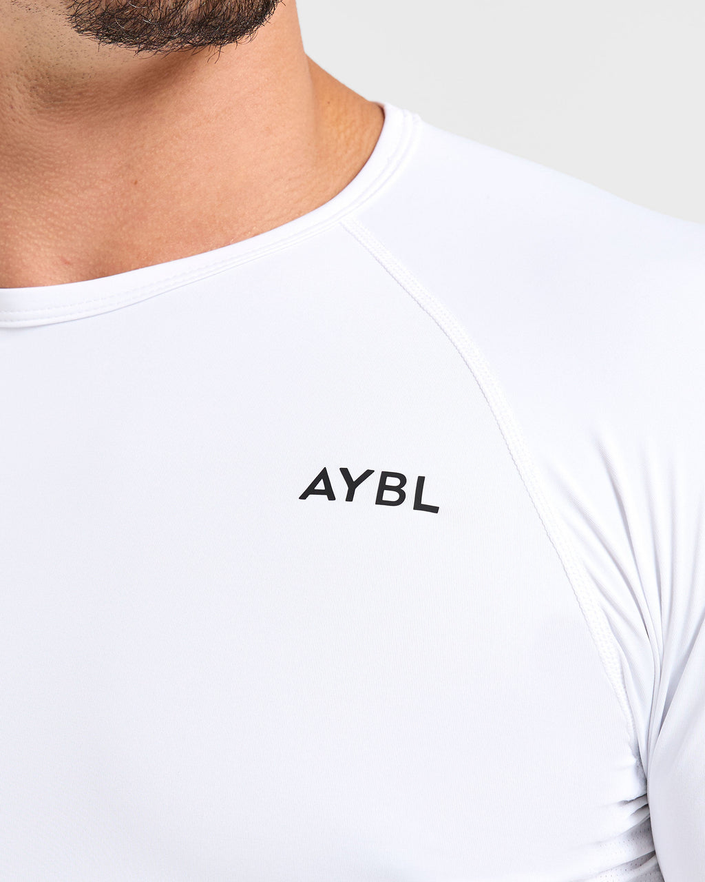 Compression Long Sleeve T Shirt - Blanc