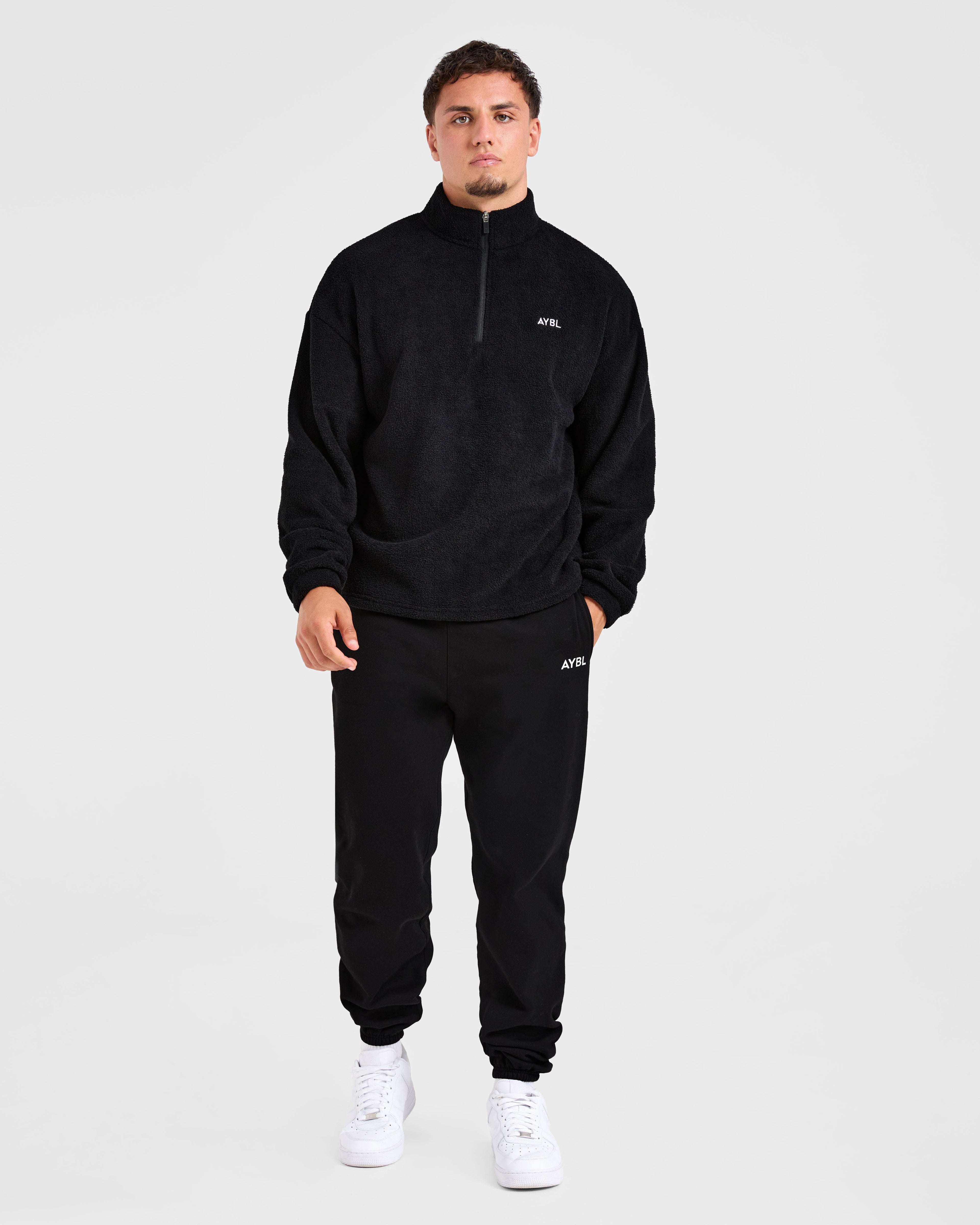 Essential 1/4 Zip Fleece - Noir