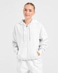 Lifestyle Oversized Zip Up Hoodie - Heather Gris