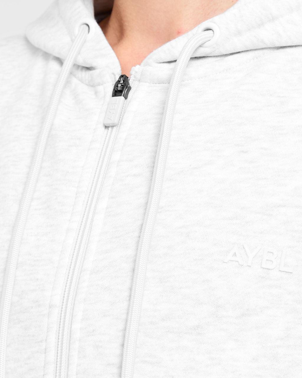 Lifestyle Oversized Zip Up Hoodie - Heather Gris