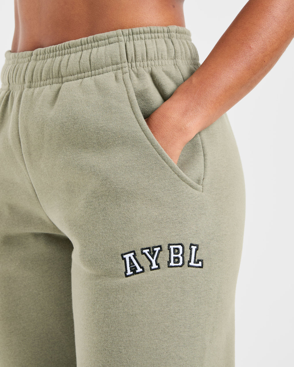 Varsity 2.0 Oversized Straight Leg Joggers - Muted Olive