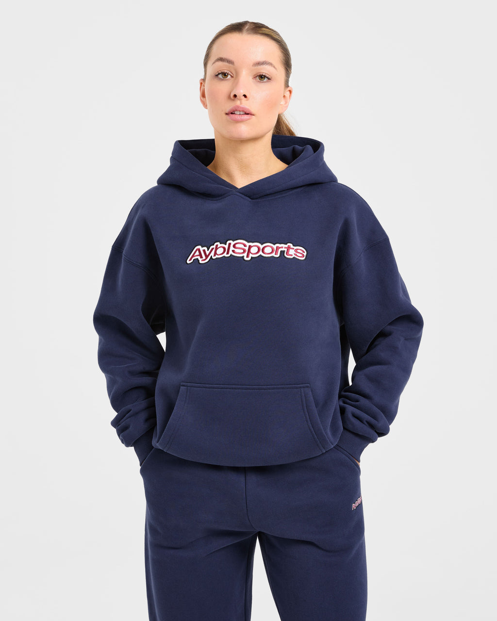 AYBL Sports Outline Oversized Hoodie - Navy