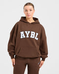 Varsity 2.0 Oversized Hoodie - Marron