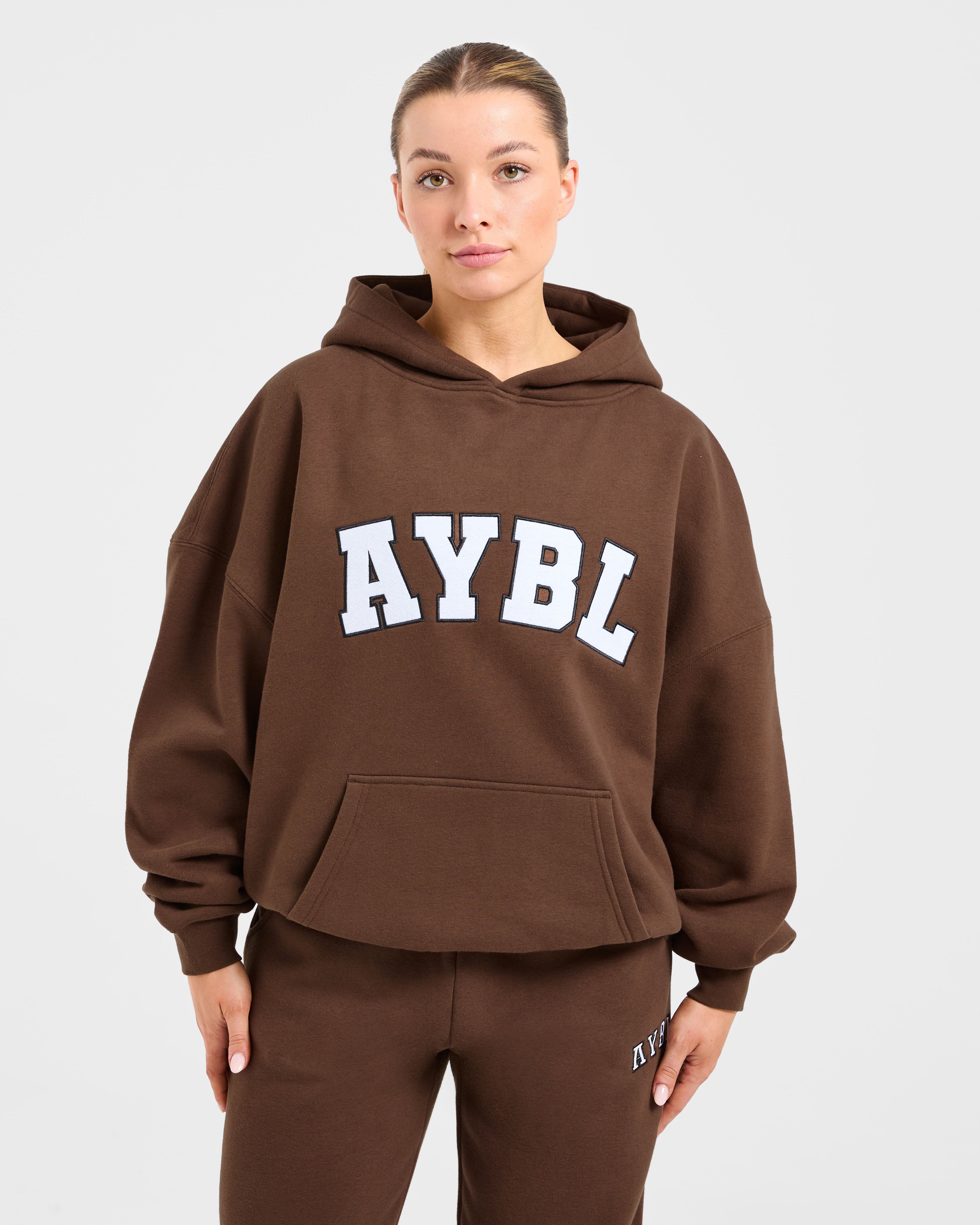 Varsity 2.0 Oversized Hoodie - Marron