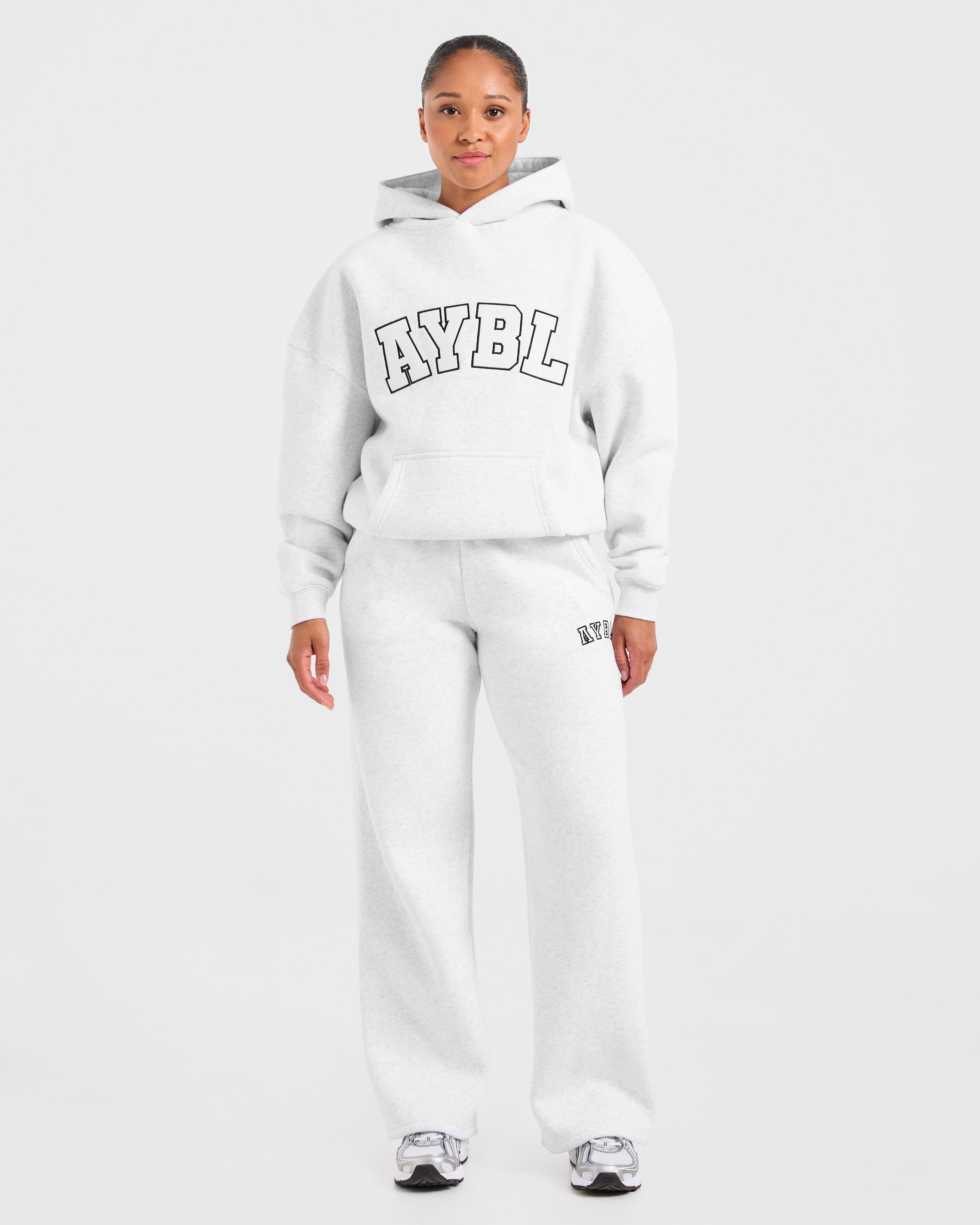 Varsity 2.0 Oversized Straight Leg Joggers - Heather Gris
