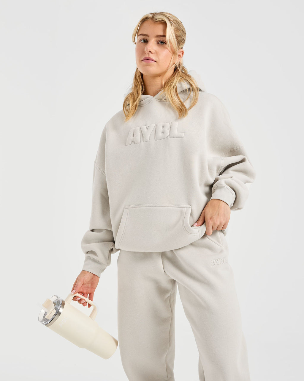 Classic Plush Oversized Hoodie - Sand