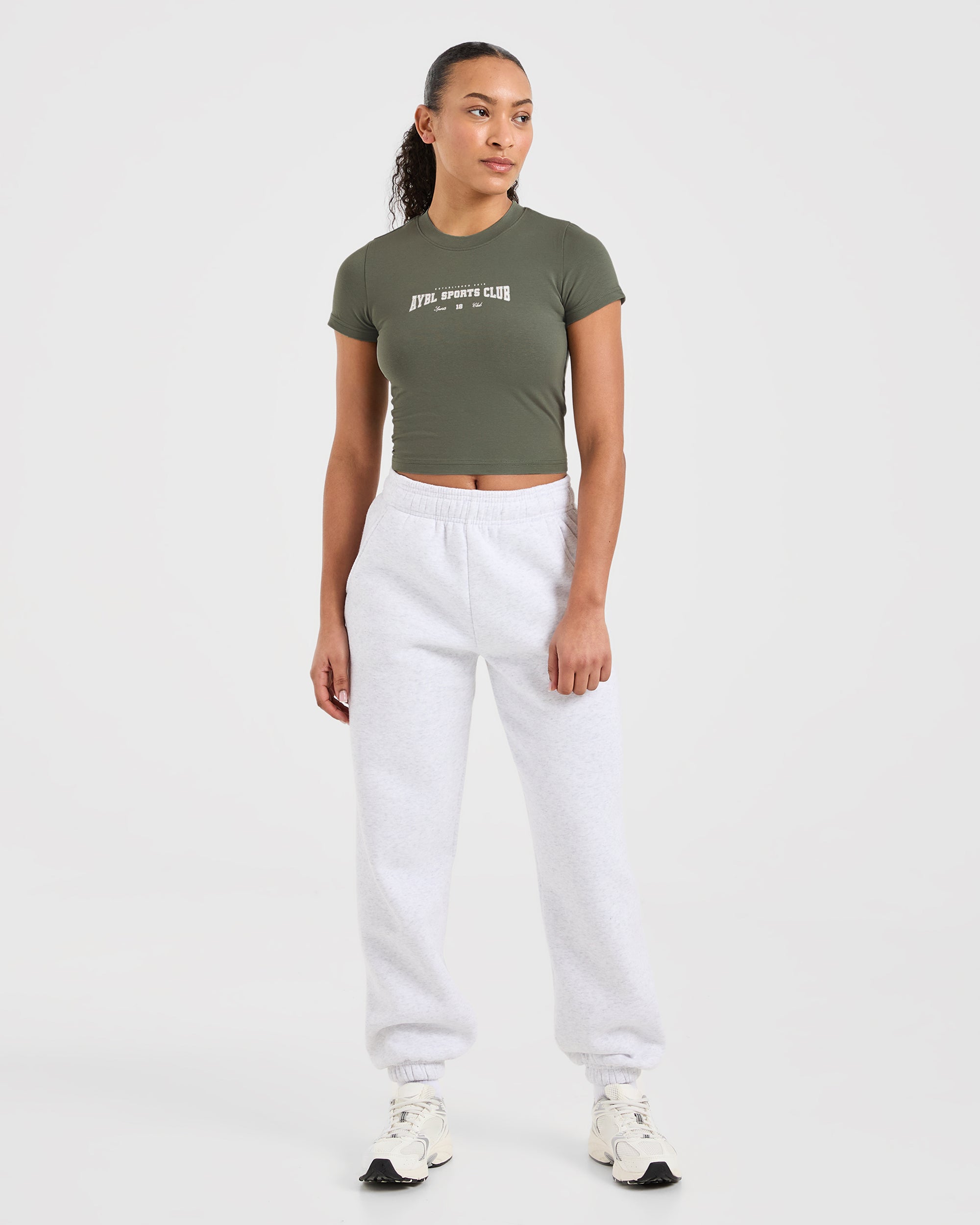 Sports Club Varsity Baby Tee - Forest Green