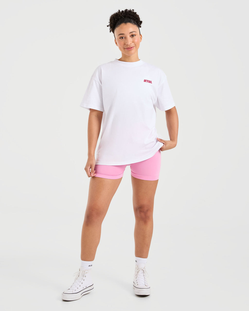 Athletics Retro Oversized T Shirt - Blanc