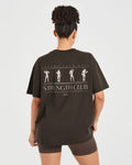 Strength Club Oversized T Shirt - Marron