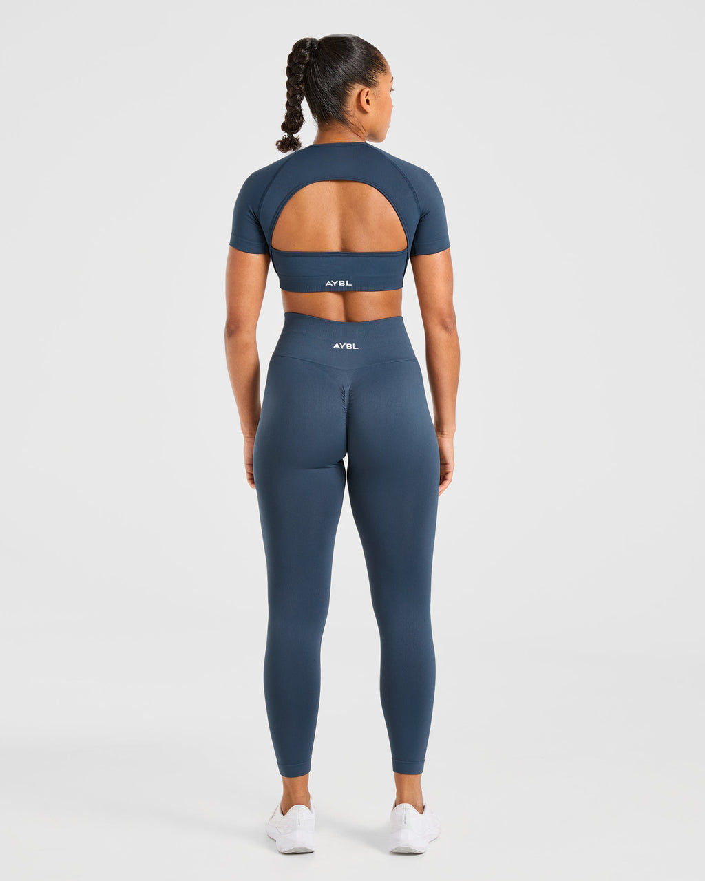 Power Seamless Crop Top - Ocean Teal