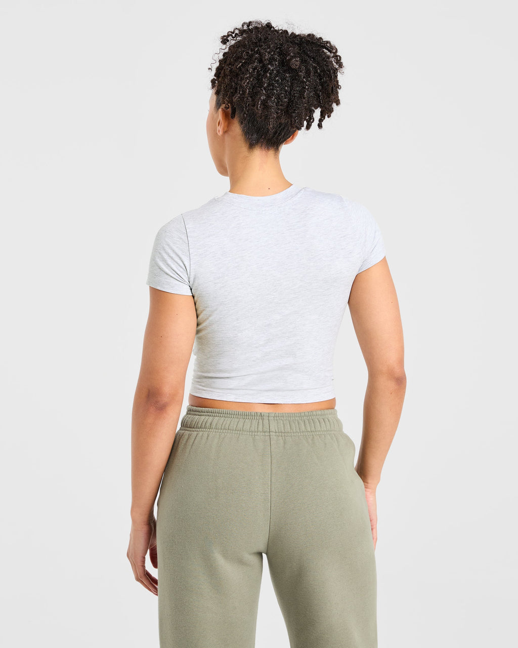 Sports Club Baby Tee - Heather Gris/Vert