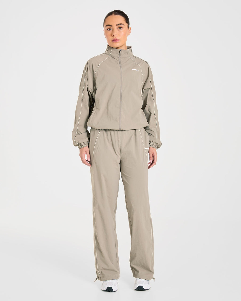 Retro Track Jacket - Taupe