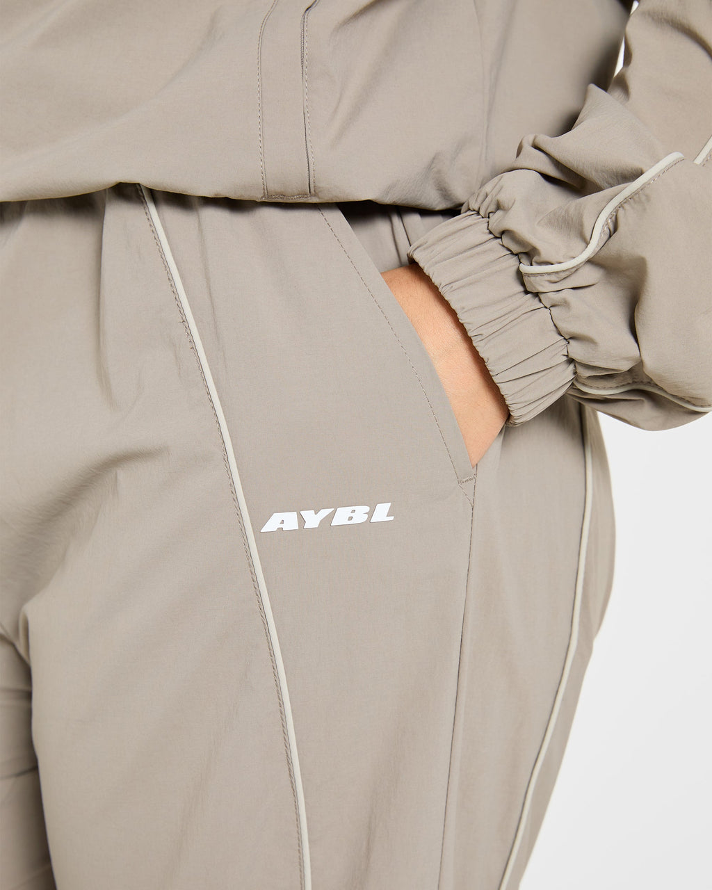 Retro Track Joggers - Taupe