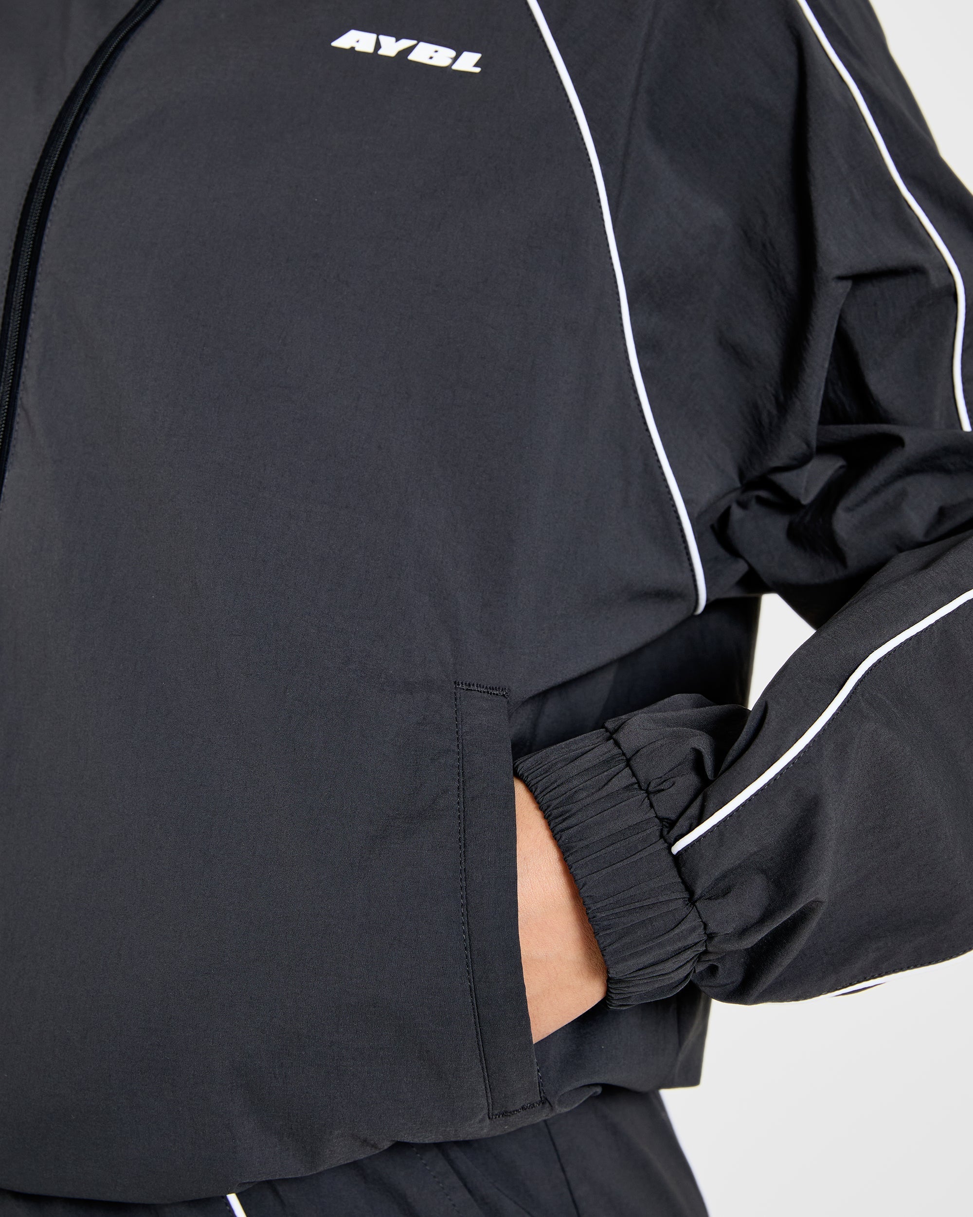 Retro Track Jacket - Noir
