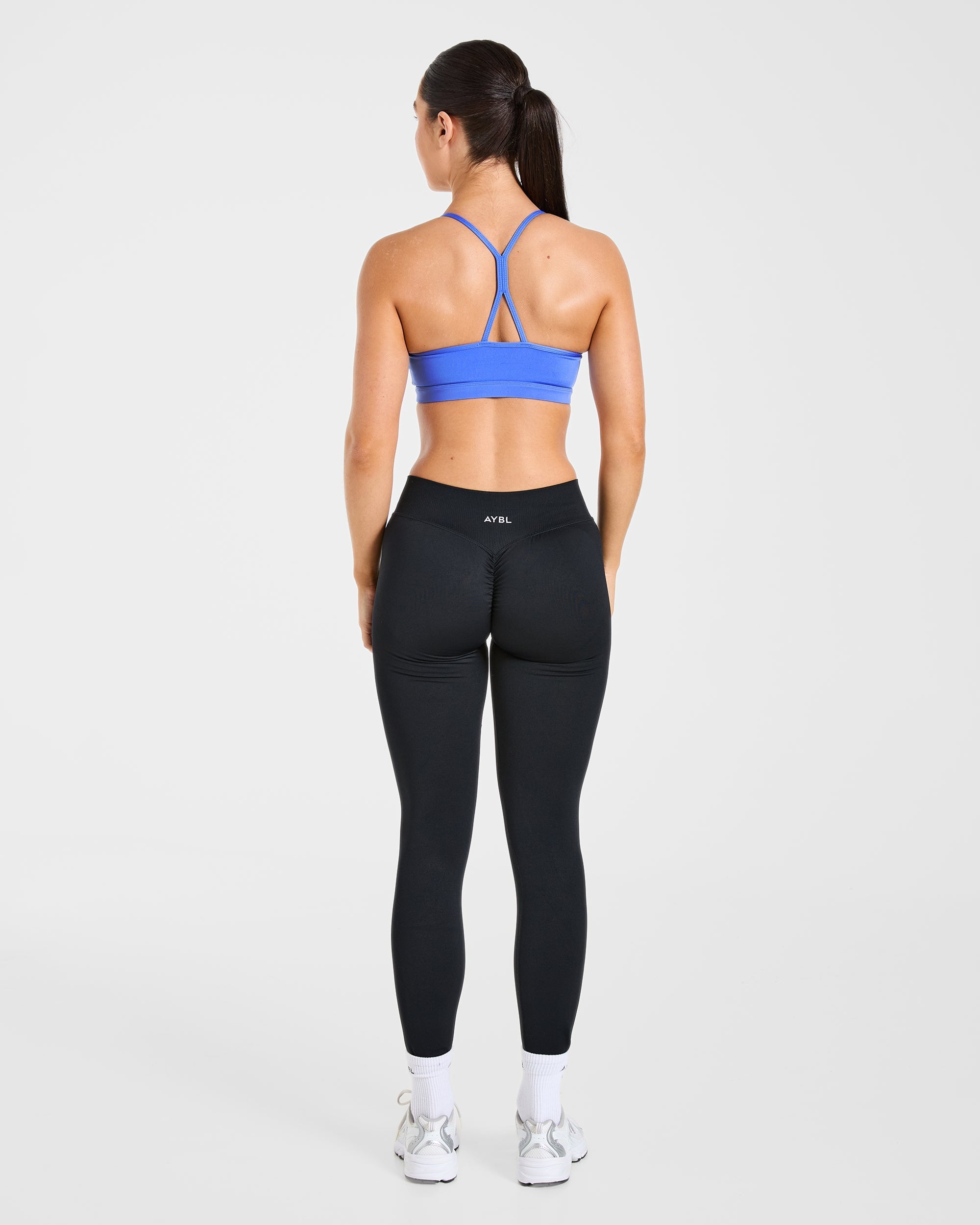 Essential Ruched Sports Bra - Cornflower Violet
