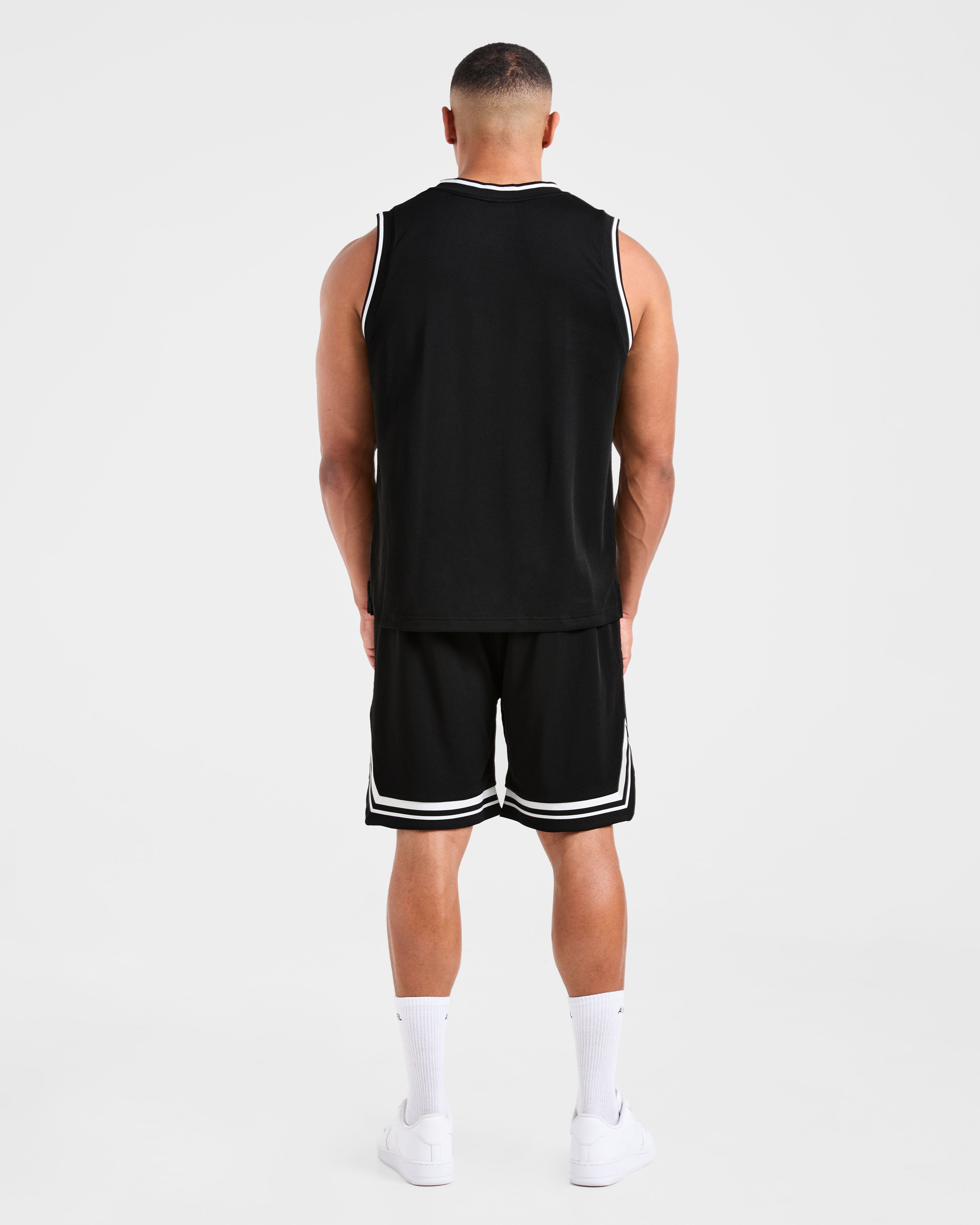 Rebound Stripe Shorts - Noir