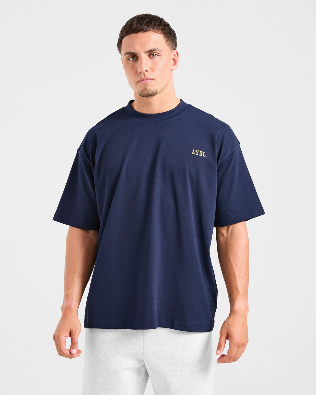 Lifting Essentials Oversized T Shirt - Navy/Jaune