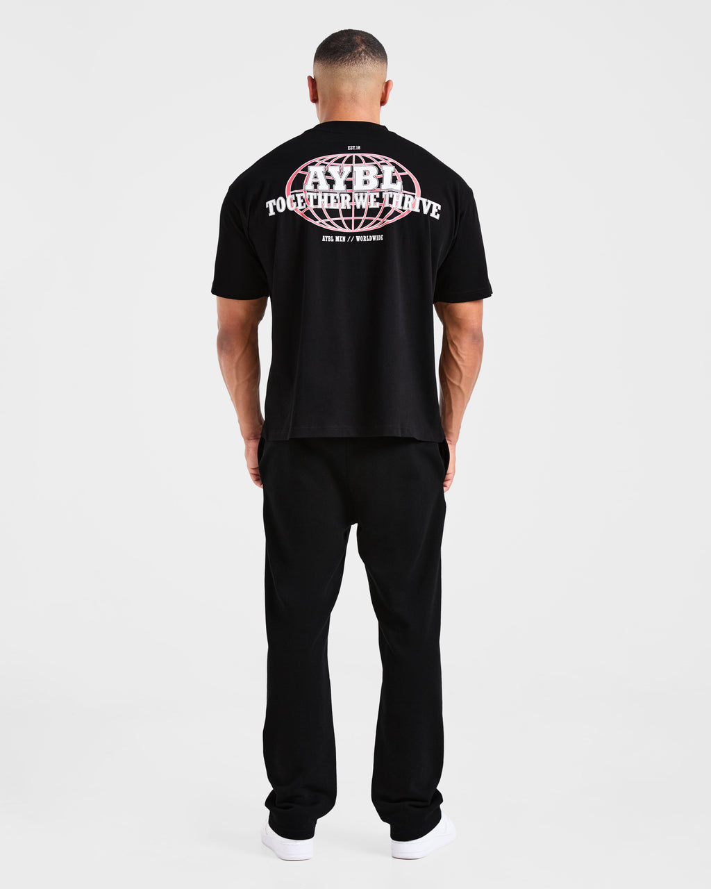 Global Oversized T Shirt - Noir/Rouge
