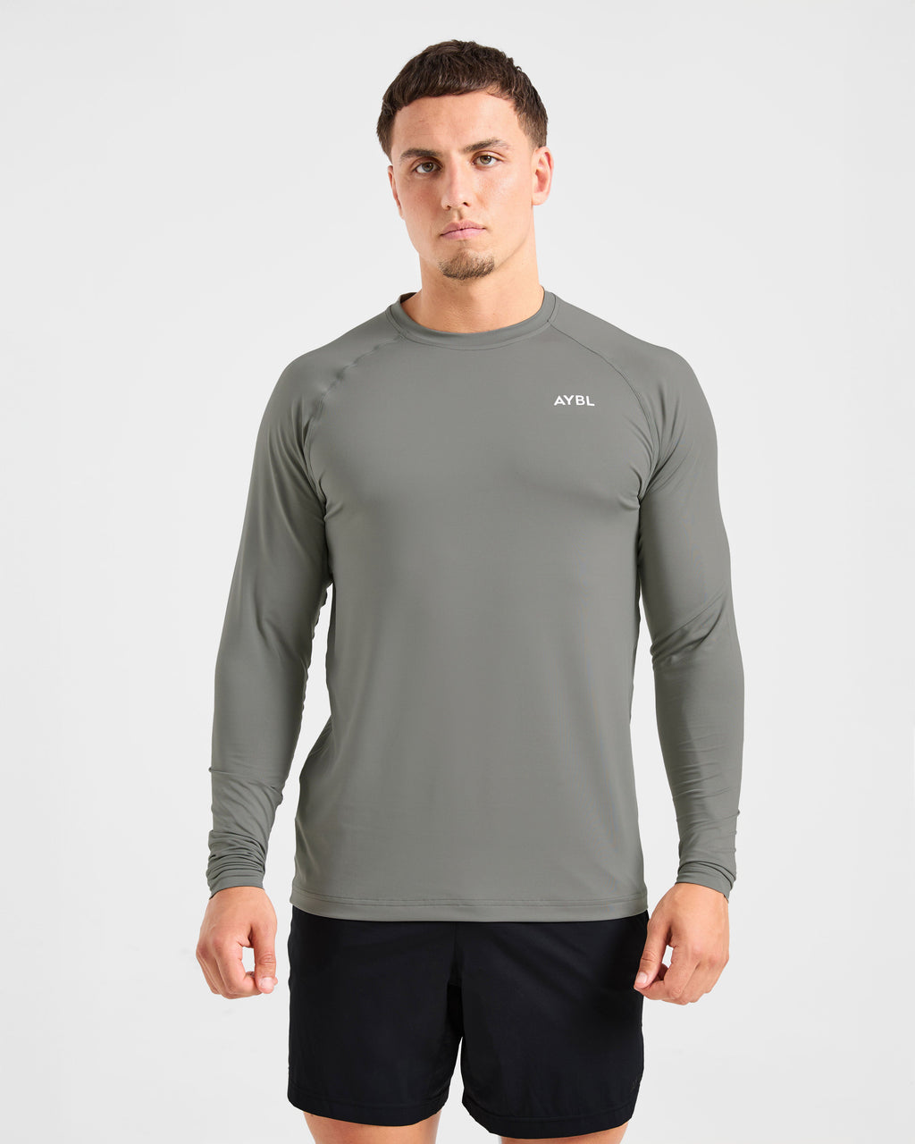 Essential Long Sleeve T Shirt - Olive Smoke