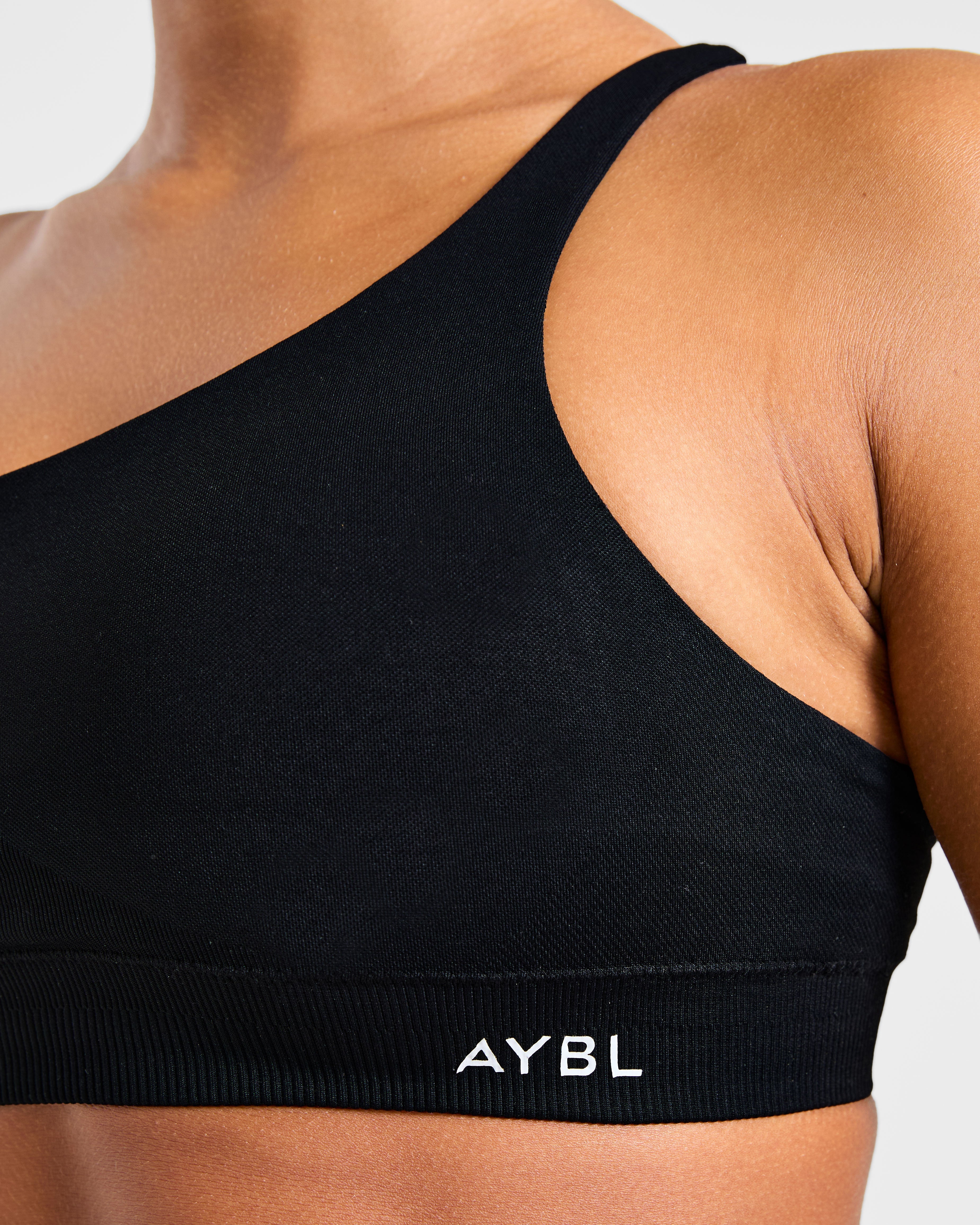 Enhance Seamless One Shoulder Sports Bra - Noir