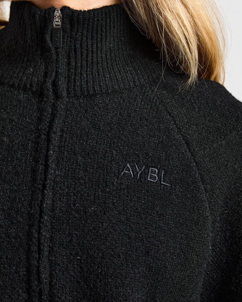 Soft Oversized Knitted 1/4 Zip - Noir