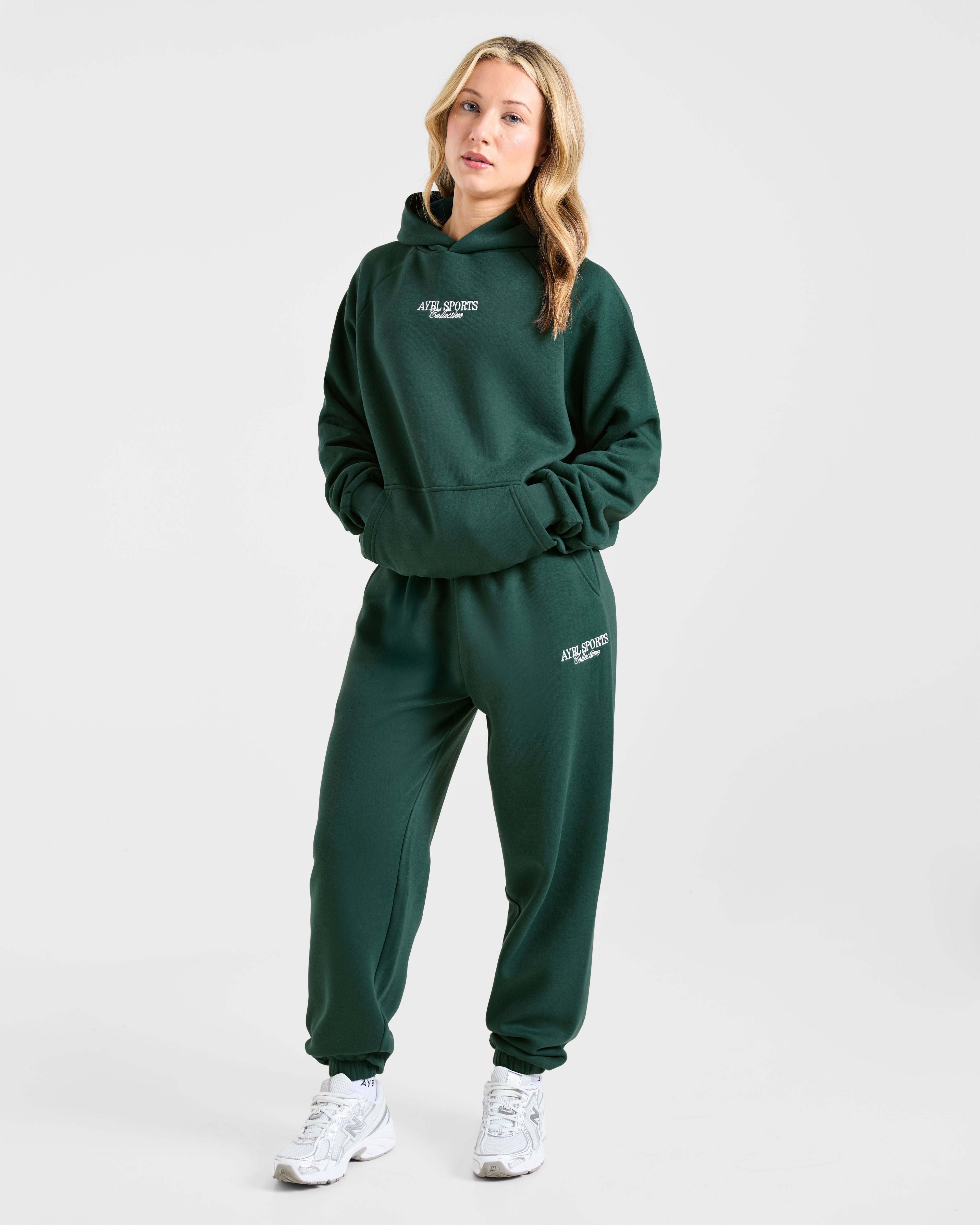Sports Collective Oversized Hoodie - Deep Forest