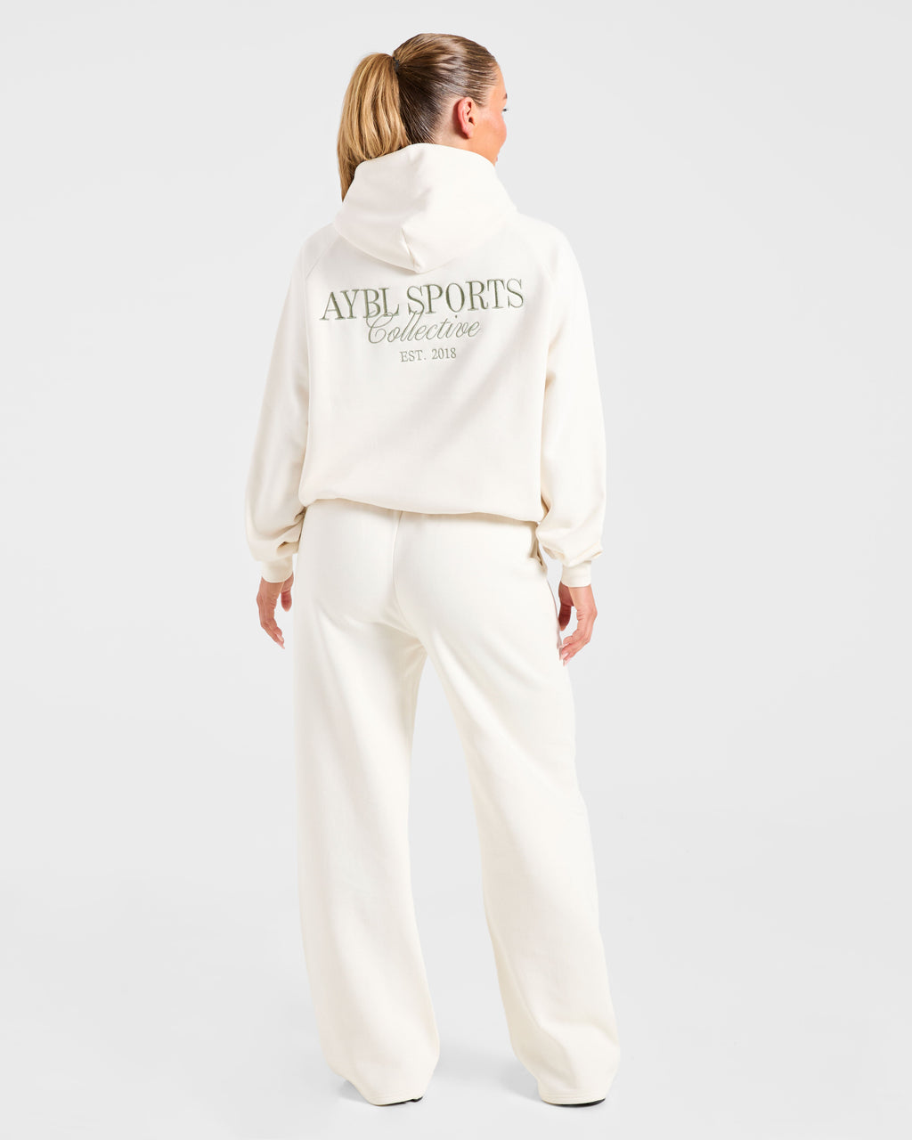 Sports Collective Oversized Hoodie - Off Off Blanc/Vert