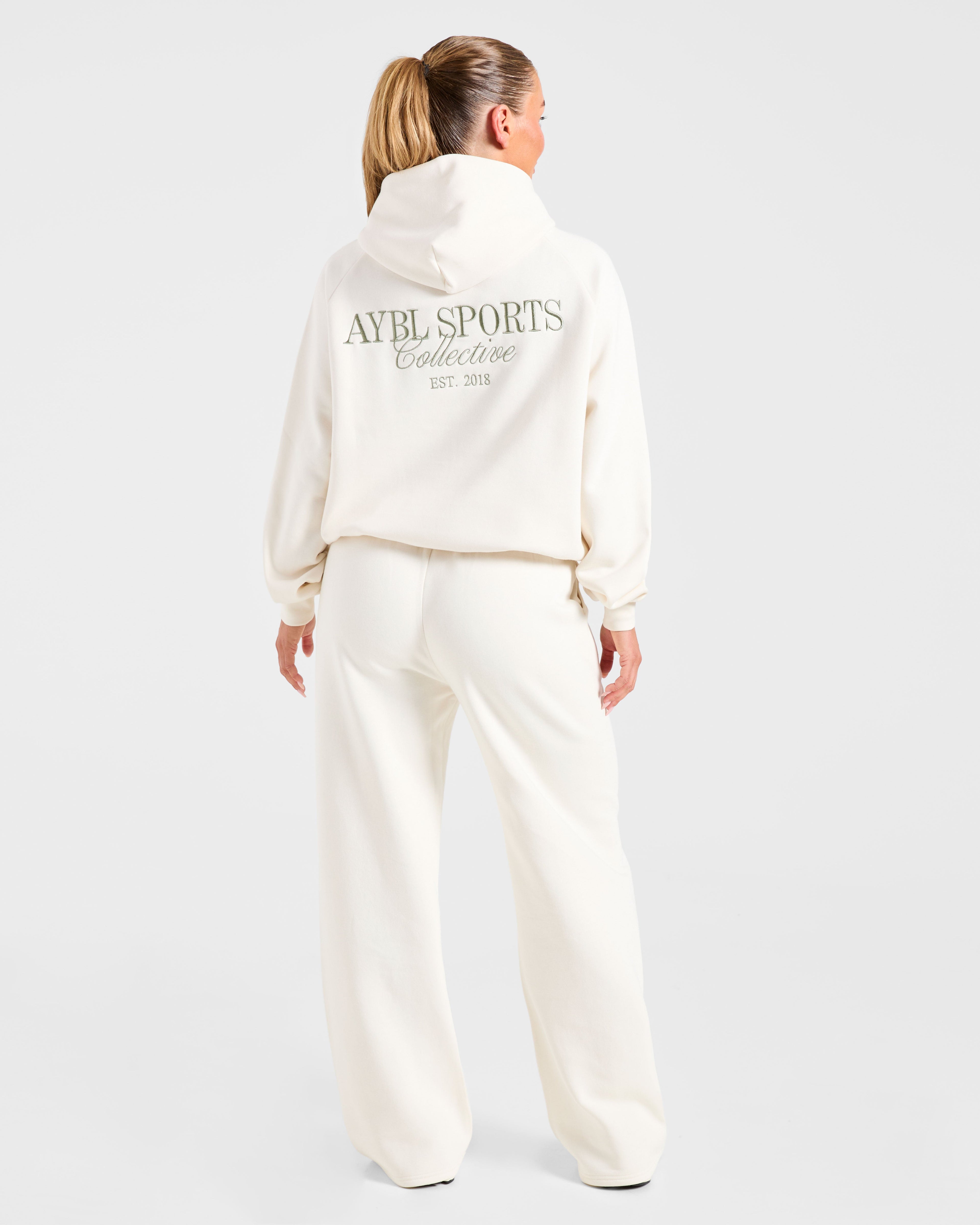 Sports Collective Oversized Hoodie - Off Off Blanc/Vert